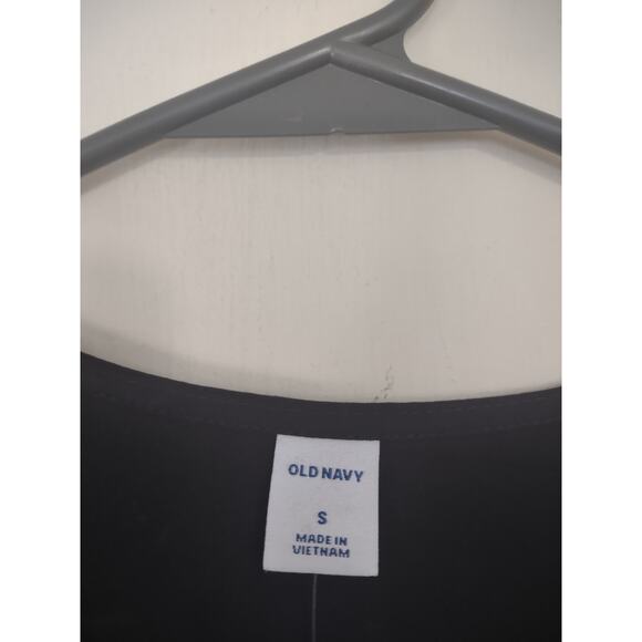 Old Navy Flutter Sleeve Blouse Black Small Lightweight Classic Business Causal - Picture 2 of 7